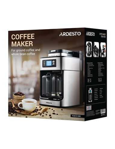 Капельная кофеварка Ardesto YCM-D1200, 1050Вт, Нержавеющая сталь