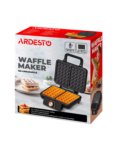 Вафельница Ardesto SM-L100LWAFFL, Чёрный