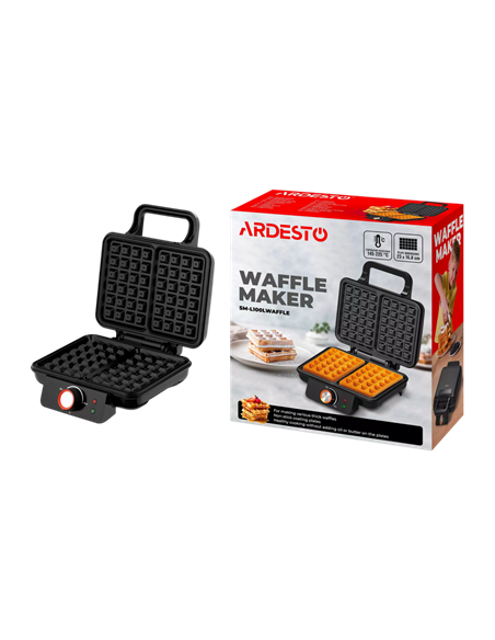 Вафельница Ardesto SM-L100LWAFFL, Чёрный
