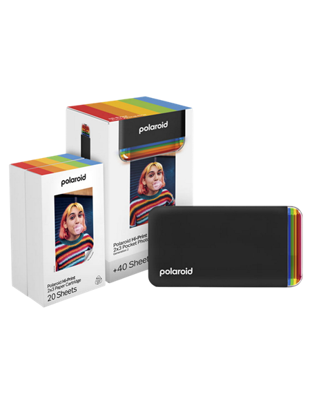 Imprimantă foto Polaroid Hi-Print 2x3 Generation 2 E-Box, 54 x 86 mm, Negru
