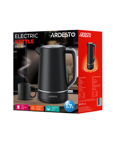 Fierbător electric Ardesto EKL-450B, Negru