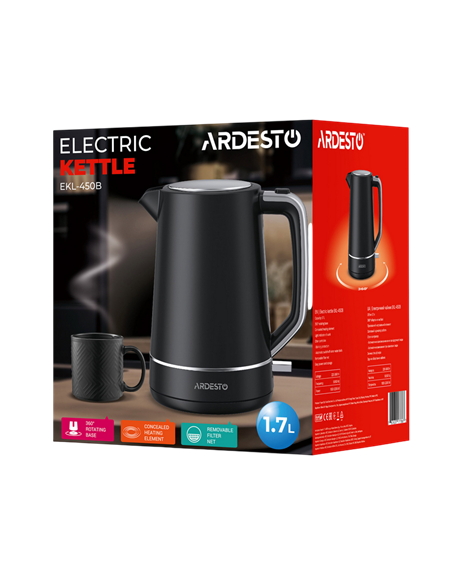 Fierbător electric Ardesto EKL-450B, Negru