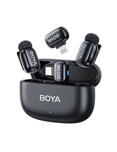 Microfon portabil pentru înregistrare vocală Boya mini 2-01, Fără fir, Negru