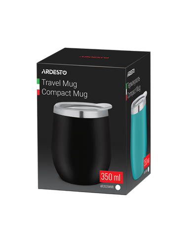 Cană termos Ardesto AR2635MMB, 0,35L, Negru