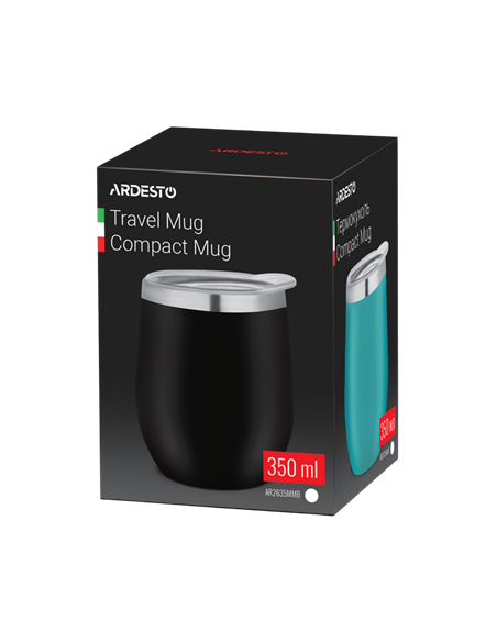 Cană termos Ardesto AR2635MMB, 0,35L, Negru