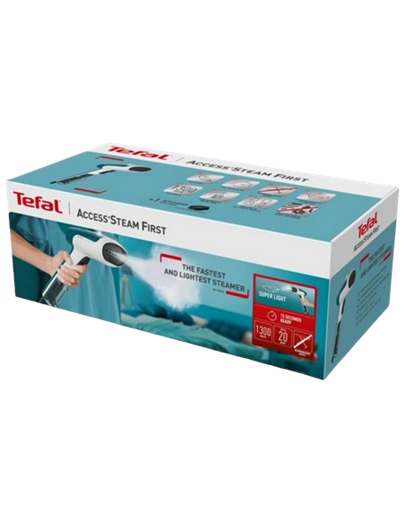 Aparat de călcat vertical cu aburi Tefal DT6131E0, Alb | Turcoaz