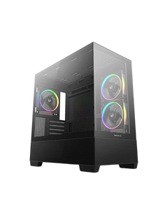 Carcasă PC Deepcool CG380 3F, Mini-Tower, Fără PSU, Negru