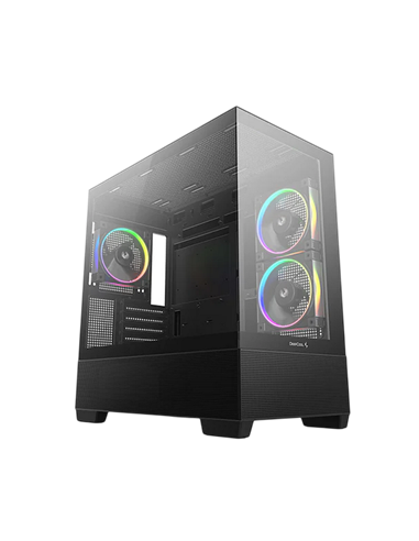 Carcasă PC Deepcool CG380 3F, Mini-Tower, Fără PSU, Negru