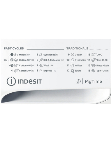Mașină de spălat Indesit MTWA 91284 W EE, 9kg, Alb