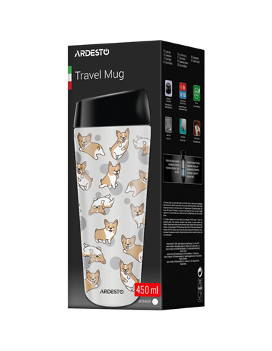 Термокружка Ardesto AR2645CR, 0,45л, Серый