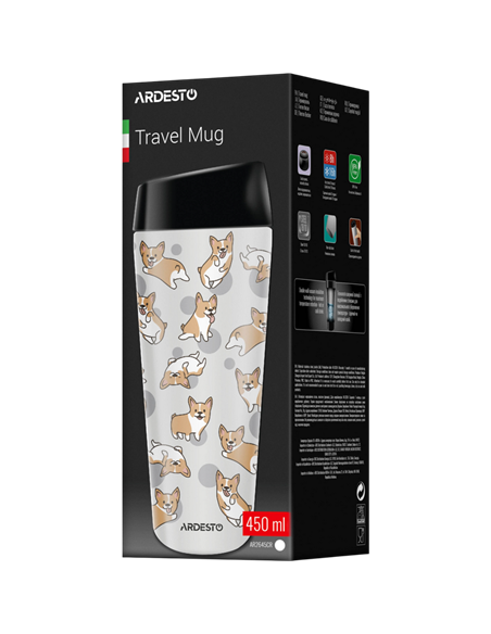 Термокружка Ardesto AR2645CR, 0,45л, Серый