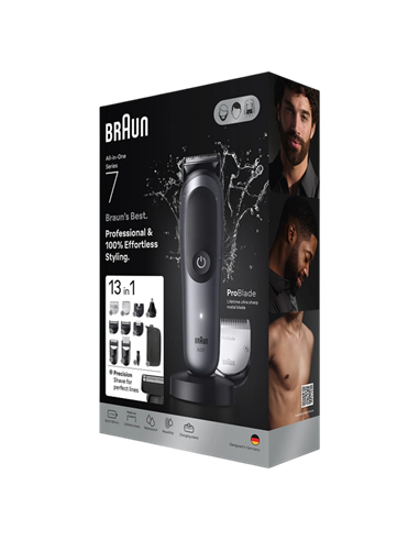 Мужской Триммер Braun AIO7560, Серый