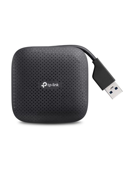TP-Link UH400 USB Hub,  mini-size, 4 ports, USB 3.0, Built-in USB connector cable