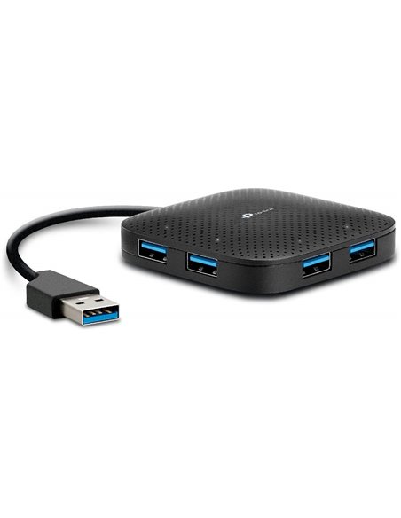 TP-Link UH400 USB Hub,  mini-size, 4 ports, USB 3.0, Built-in USB connector cable