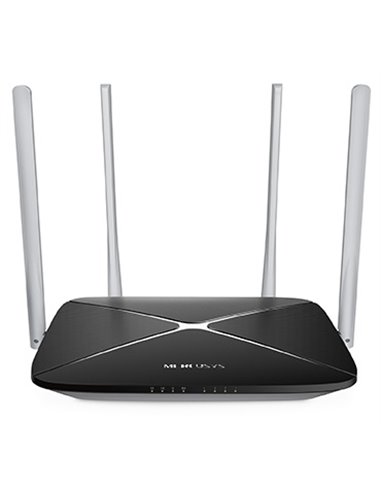 Wireless Router MERCUSYS AC12 / AC1200 Dual Band / Wi-Fi5 / 1WAN+4LAN / 4 external antennas