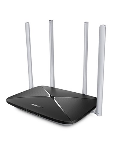 Wi-Fi роутер MERCUSYS AC12 / AC1200 Dual Band / Wi-Fi5 / 1WAN+4LAN / 4 external antennas