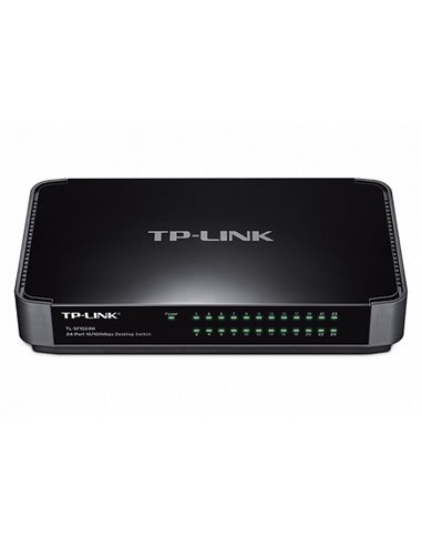 TP-LINK TL-SF1024M  24-port Desktop Switch, 24 10/100M RJ45 ports, Green Ethernet, plastic case
