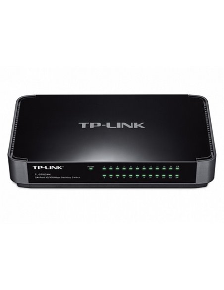 TP-LINK TL-SF1024M  24-port Desktop Switch, 24 10/100M RJ45 ports, Green Ethernet, plastic case