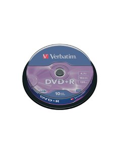 Verbatim DataLifePlus DVD+R AZO 4.7GB 16X MATT SILVER SURFAC - Spindle 10pcs.
