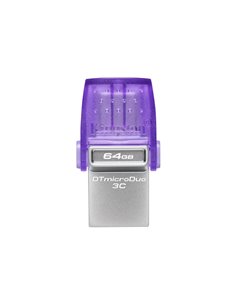 Flash Drive USB-C/A Kingston DataTraveler microDuo 3C G3/ 64GB/ 200 MB/s