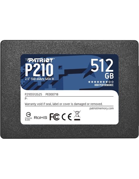 2,5” SSD Patriot P210 512GB