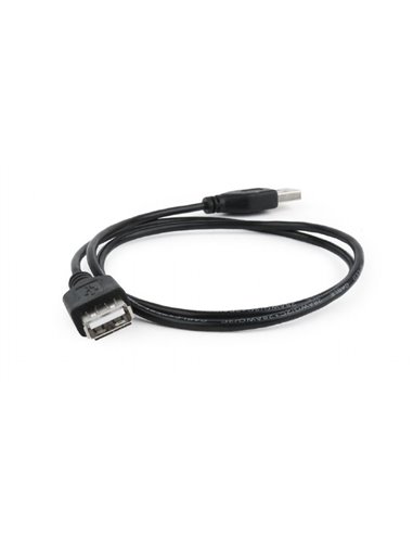 Cablu USB2.0 Cablexpert CC-USB2-AMAF-75CM/300-BK / 0.75 m / Black