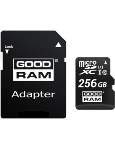 Карта памяти microSD 256GB Goodram M1AA, 90MB/s, + SD adapter