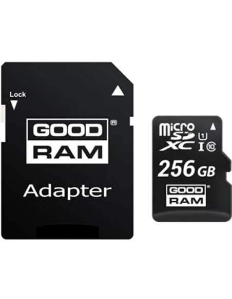 Карта памяти microSD 256GB Goodram M1AA, 90MB/s, + SD adapter