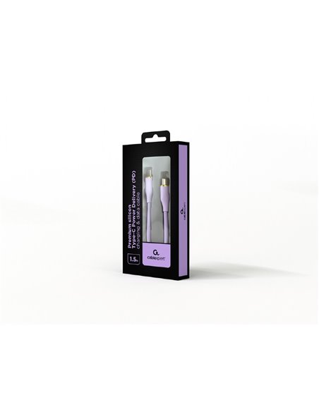 Кабель Type-C - Type-C Cablexpert CC-USB2S-CMCM-1.5M-P / 1.5 m/  Violet