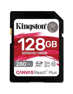 Card de memorie SD 128GB V60 Kingston Canvas React Plus, 280MB/s, UHS-II 2