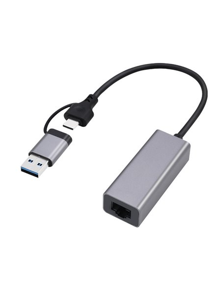 USB 3.1 + USB Type-C /  2.5G Gigabit Ethernet Adapter  / Gembird A-USB3AC-LAN2G-01
