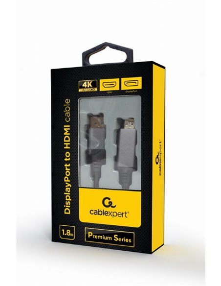 Cablu DP-HDMI  Cablexpert CC-DP-HDMI-4K-6, 1.8m