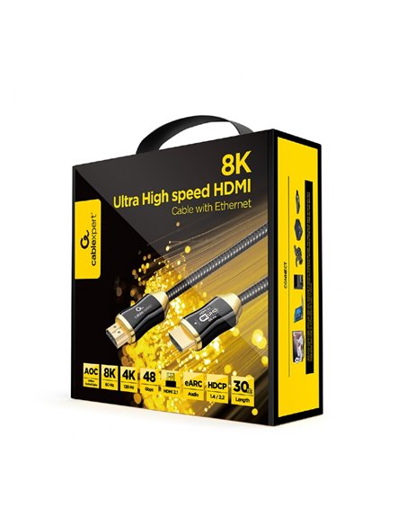 Видео кабель Cablexpert CCBP-HDMI8K-AOC-30M/ ”AOC Premium Series”/ Supports 8K UHD resolutions at 60Hz/ male-male/30 m