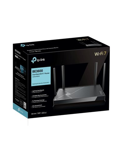 Wi-Fi роутер TP-LINK Archer BE230/ AX3600 Dual Band / Wi-Fi7 / 2.5Gigabit / 4 external antennas