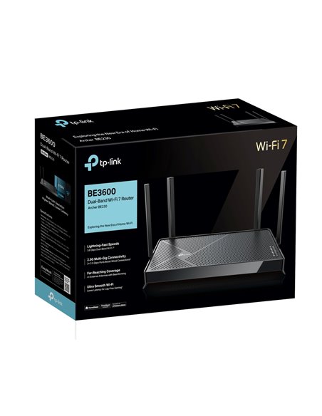 Wi-Fi Router TP-LINK Archer BE230/ AX3600 Dual Band / Wi-Fi7 / 2.5Gigabit / 4 external antennas