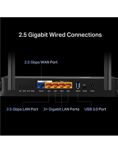 Wi-Fi роутер TP-LINK Archer BE230/ AX3600 Dual Band / Wi-Fi7 / 2.5Gigabit / 4 external antennas
