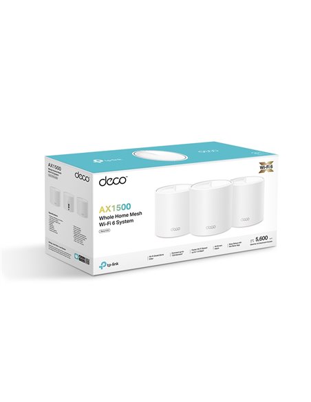 Mesh Wi-Fi 6 System TP-LINK Deco X10(3-pack)/ AX1500 Dual Band /  2 LAN/WAN Gigabit Port