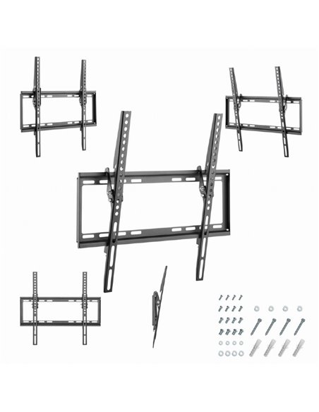 Suport TV de perete (inclinabil) 32”-55” Gembird ”WM-55T-03”, Black
