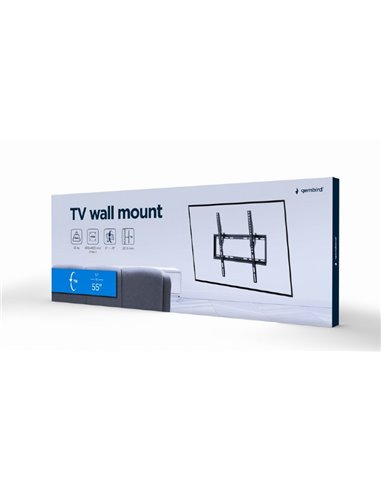 Suport TV de perete (inclinabil) 32”-55” Gembird ”WM-55T-03”, Black