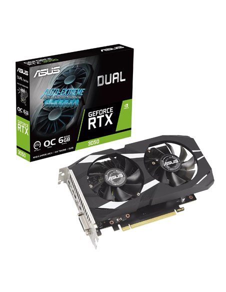 Placa video ASUS Dual GeForce RTX 3050 OC Edition / 6GB / GDDR6 / 96Bit