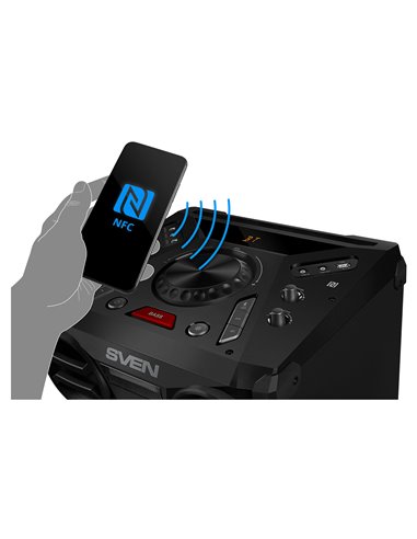 Boxa portabila SVEN PS-1900 Black / 1000W / Bluetooth / NFC / FM tuner / USB