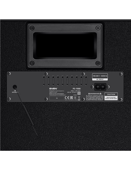 Boxa portabila SVEN PS-1900 Black / 1000W / Bluetooth / NFC / FM tuner / USB