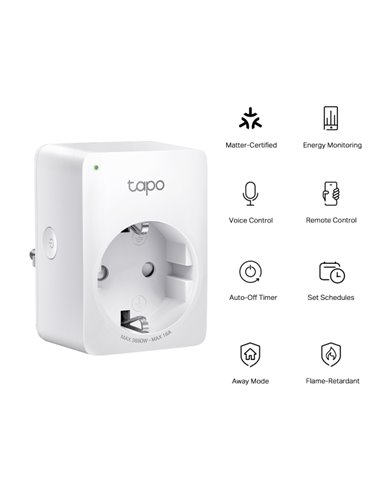 Умная мини розетка с мониторингом энергопотребления Tp-Link Tapo P110M / 16A / 3680W