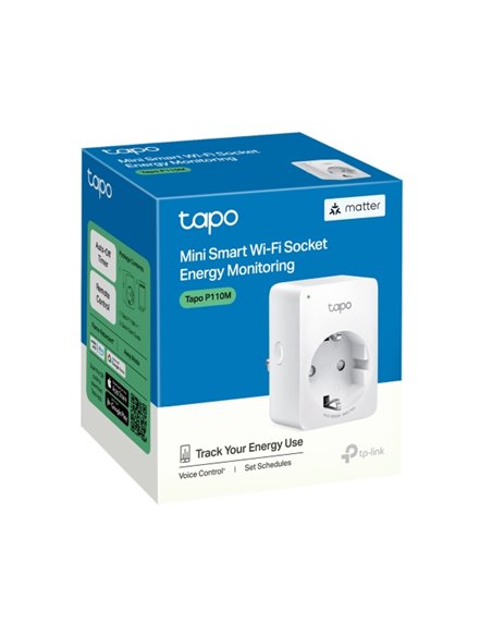 Умная мини розетка с мониторингом энергопотребления Tp-Link Tapo P110M / 16A / 3680W