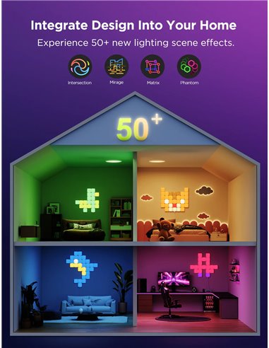 Lumini patrate GOVEE Smart Mini Panel Lights 10 Pack