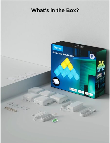 Lumini patrate GOVEE Smart Mini Panel Lights 10 Pack