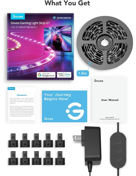 GOVEE RGB Gaming Light Strip G1 (27”-34”)