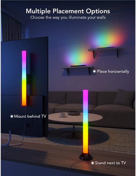 Bare luminoase TV GOVEE RGBIC TV Light Bars for 45-70 inch TVs