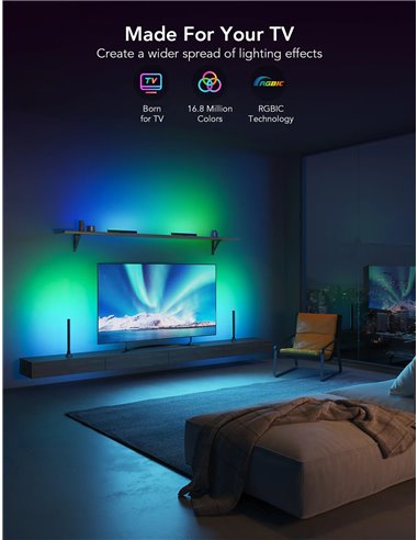 Световые панели для телевизоров GOVEE RGBIC TV Light Bars for 45-70 inch TVs