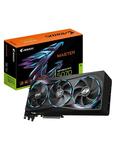 Видеокарта GIGABYTE AORUS GeForce RTX 5070 MASTER OC 12G/ 12GB / GDDR7 / 192bit